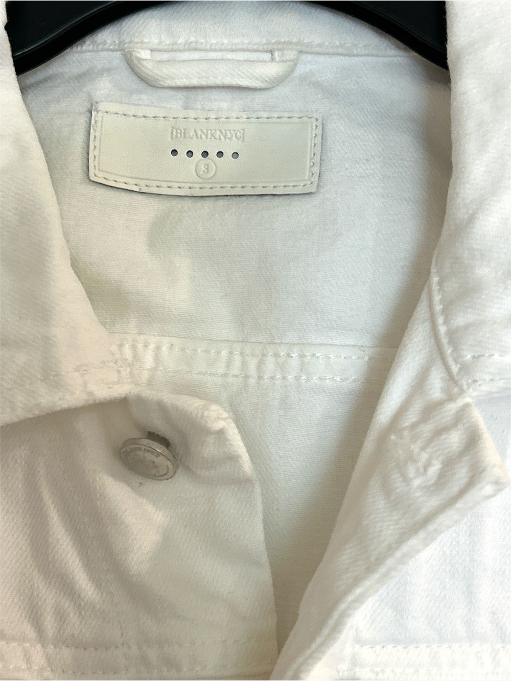 White Denim Trucker Jacket in Head In The Clouds Size Small - Picture 5 of 7
